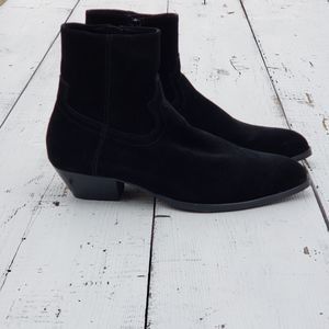 Civil Regime Black Suede Leather Chelsea Boots Mens Sz 7 Womens 8.5 / 39